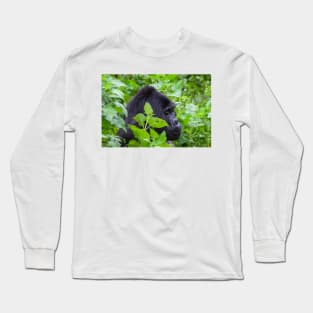 Wild Silverback Gorilla from Bwindi National Park, Uganda Long Sleeve T-Shirt